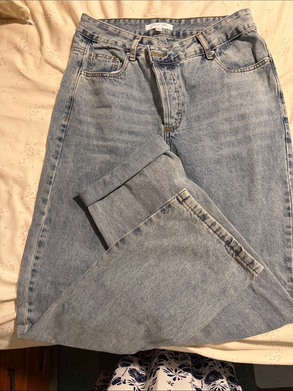 Light Blue Wide Leg Jeans - Classic Flare